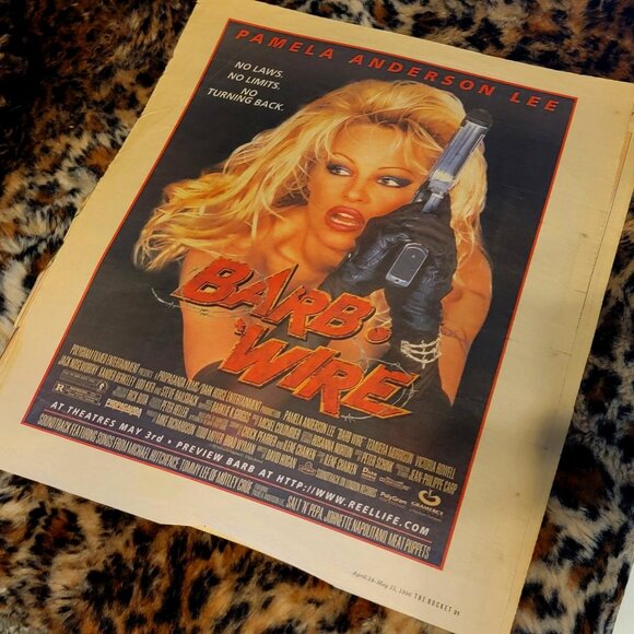 Pamela Anderson Barb Wire 1996 The Rocket Newspaper Clipping - Picture 1 of 2